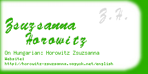 zsuzsanna horowitz business card